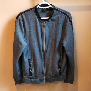 Men Armani Exchange Bomber Sweater Medium-Black